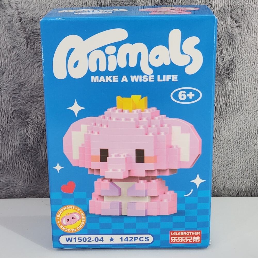 Elephant 142 Piece Building Block Set, Animal Series Building Toys for Kids 6+
